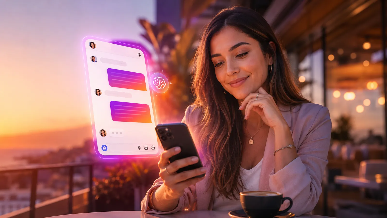 Persona relajada mientras Trenbot responde sus mensajes de Instagram automáticamente
